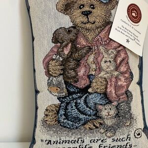 Vintage Boyd’s Bear Tapestry Pillow